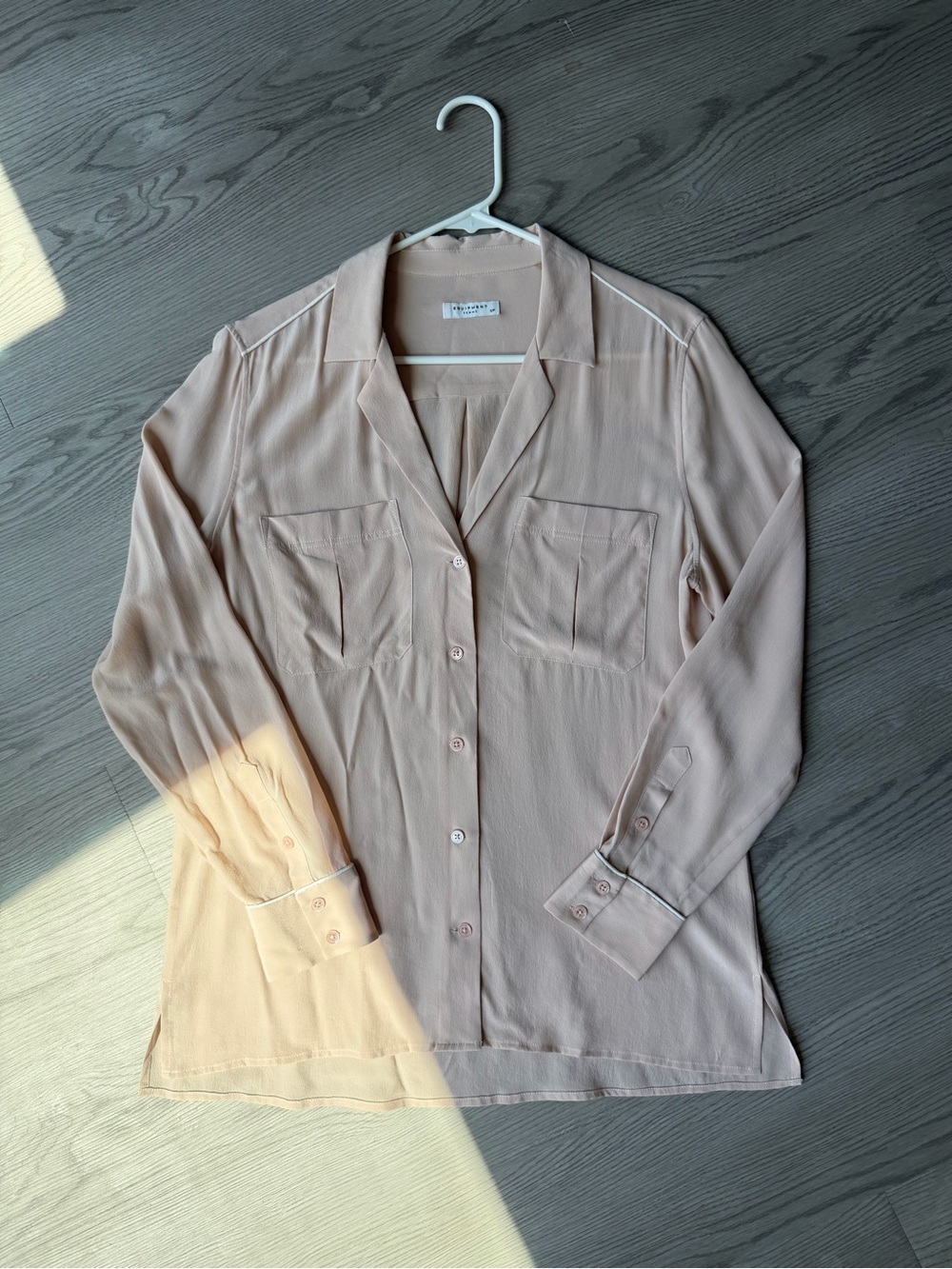 Equipment Blush Button-Down Silk Shirt